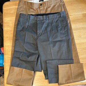 Men's Gray and Tan Lands End Pants